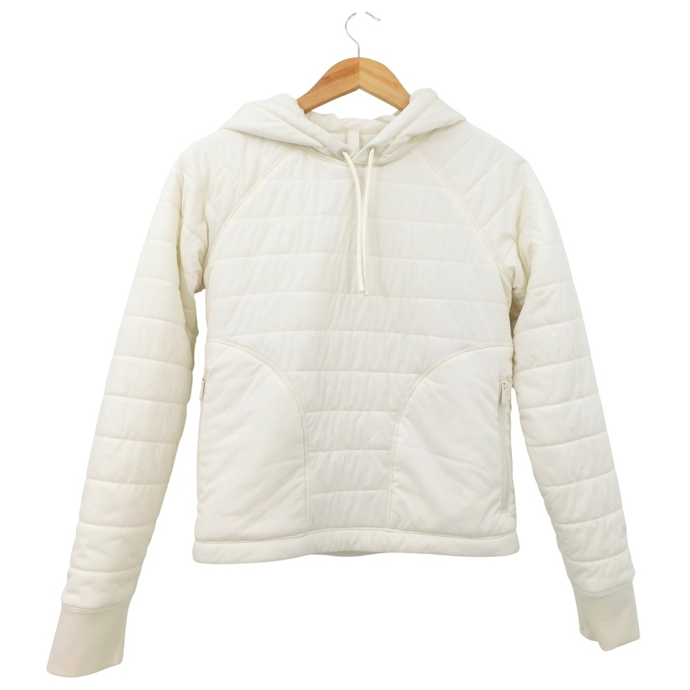 Lululemon Dynamic Movement Hoodie Jacket Off White Womens'‎ Size 2 Athletic